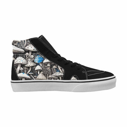 MEN'S Mushrooms (general) High Top Canvas Dark Academia Sneakers