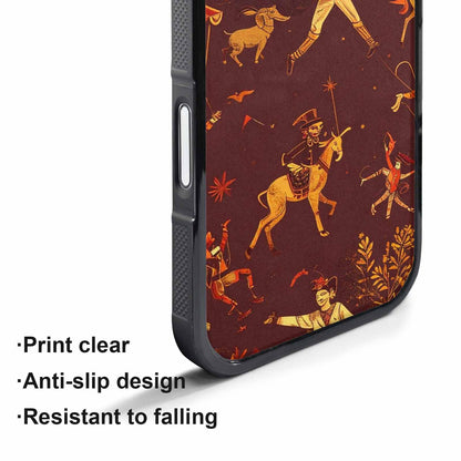 iPhone 17 Pro Max Case — Vintage Circus Art Pattern Retro Vintage, Personalized Phone Case