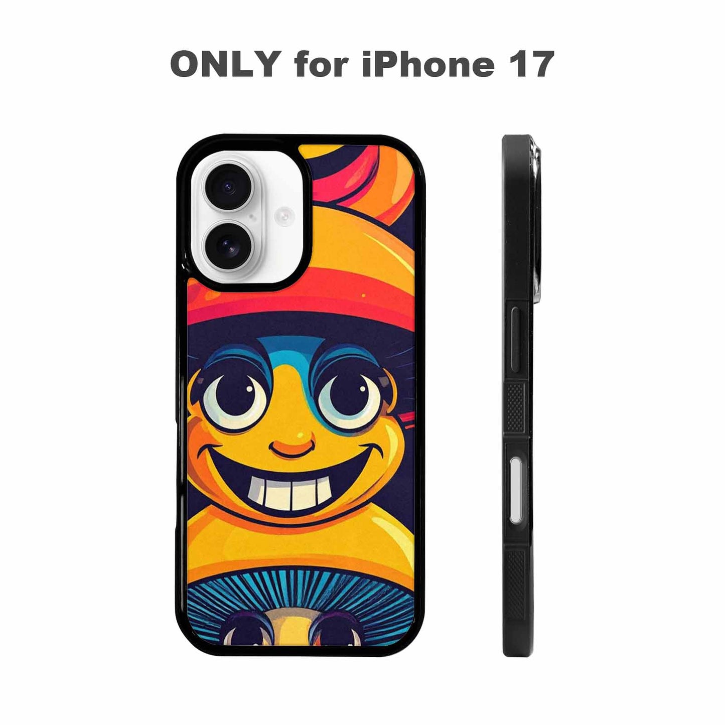 iPhone 17 Case — Retro Mushroom Cartoon Art Retro Vintage, Custom Art Phone Cover