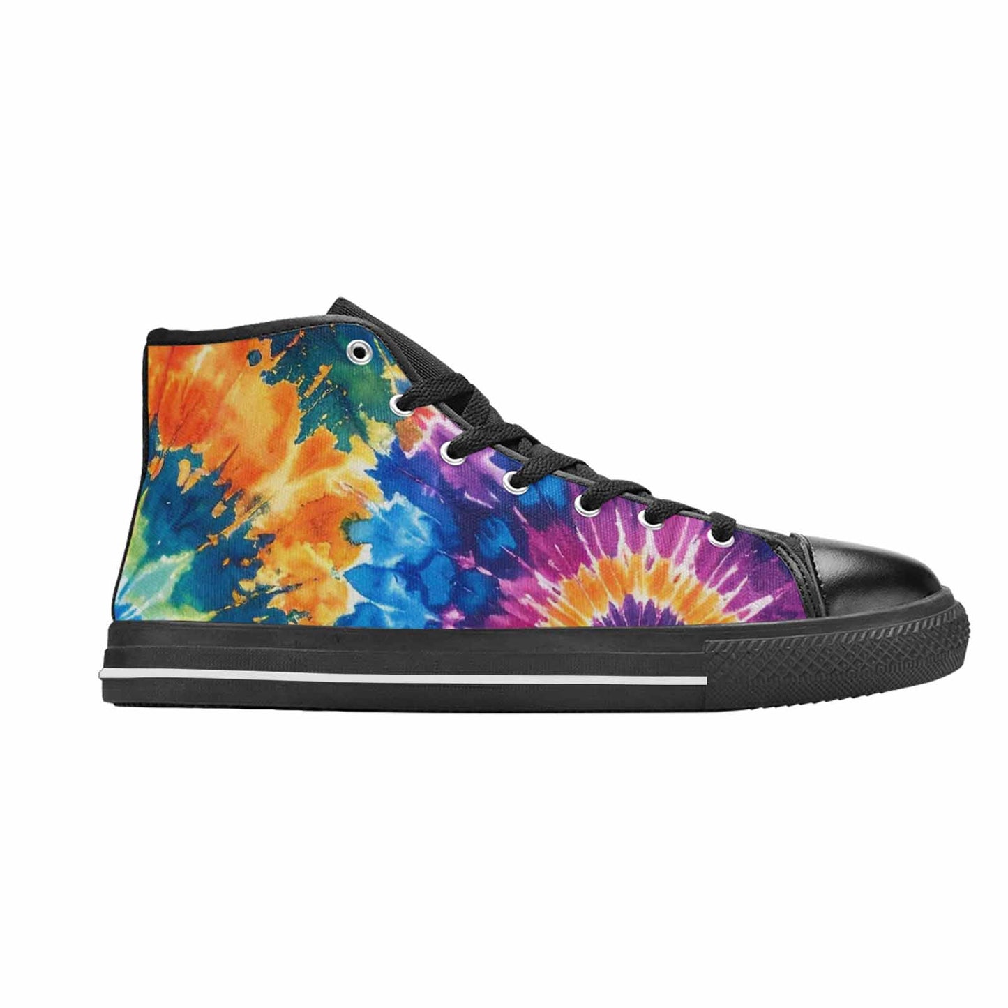 MEN'S Tie Dye Mixed Style High Top Canvas Cottagecore Custom Sneakers