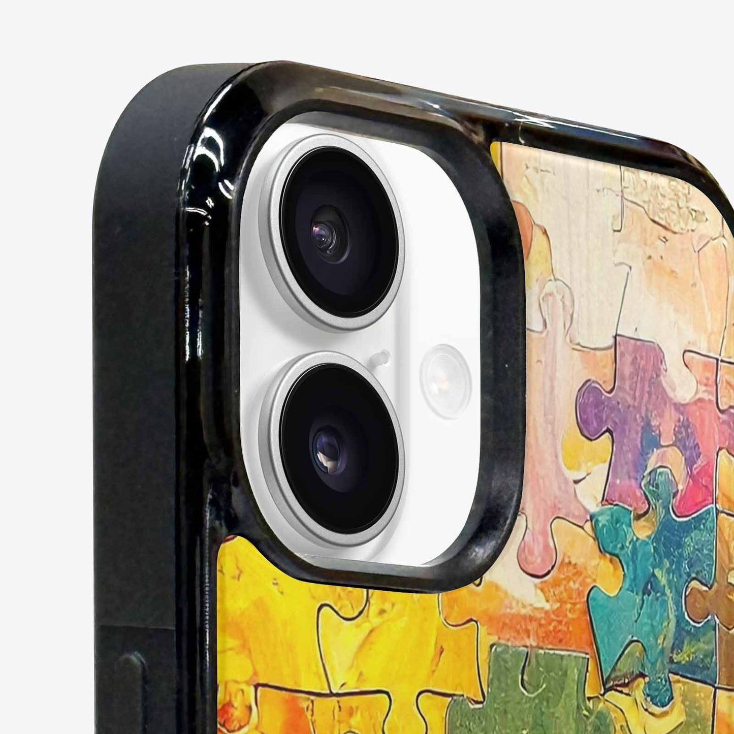 iPhone 16 Plus Case — Autism Puzzle Pieces Puzzle Piece Pattern, Custom Print Case Cover