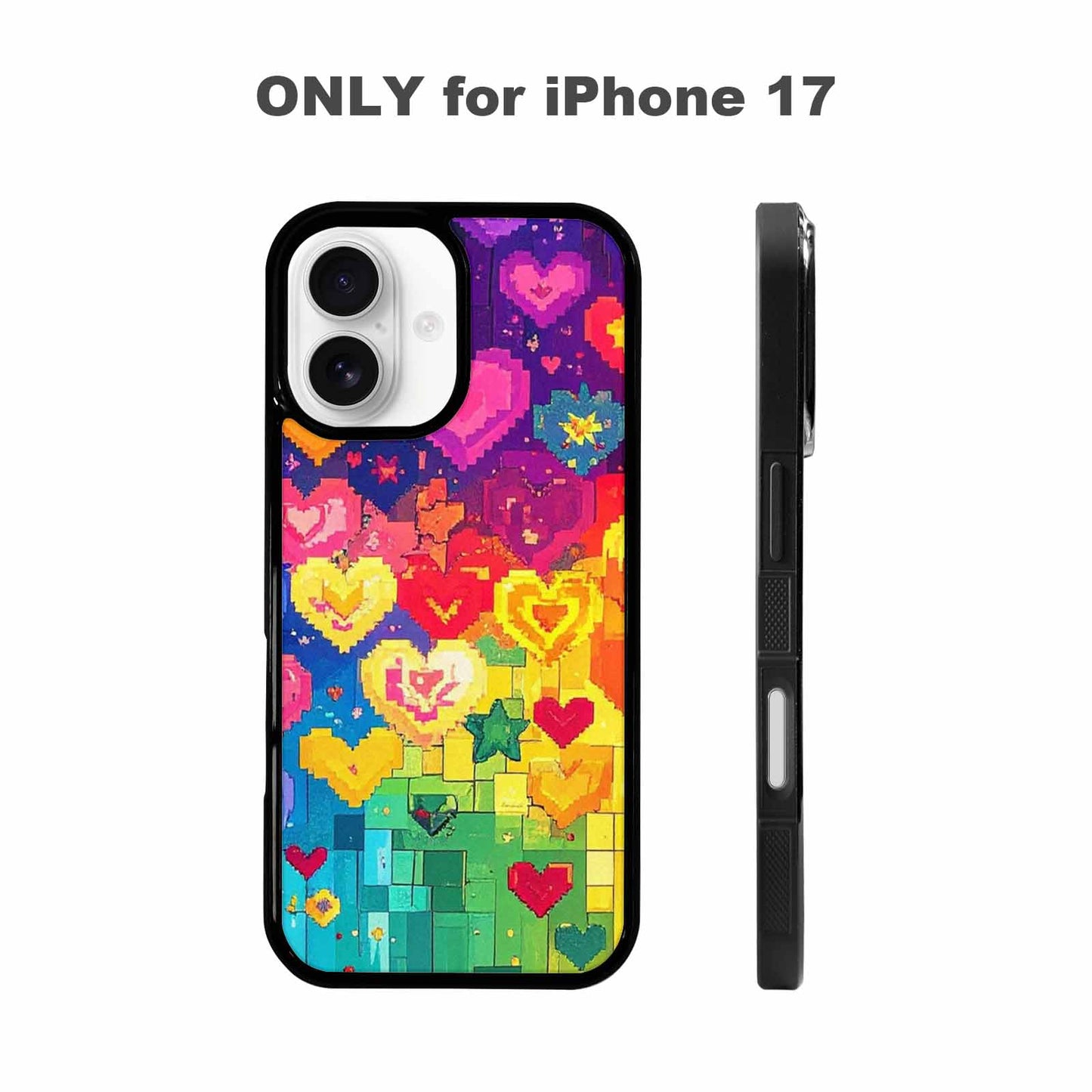 iPhone 17 Case — Pixel Art Bit Burst Original Art, Unique Phone Case Design