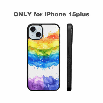 iPhone 15 Plus Case — Watercolor Splash Abstract Pattern Seamless Repeat, Customized Protective Case