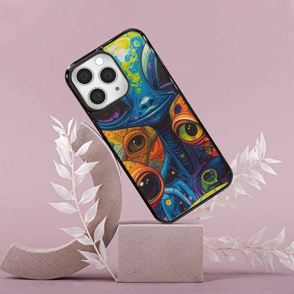 iPhone 15 Pro Max Case — Cartoon Alien Characters, Customized Protective Case