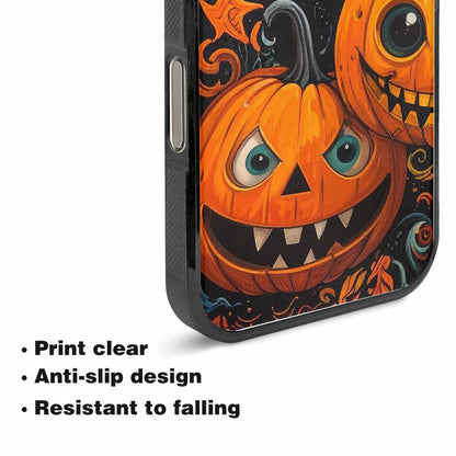 iPhone 15 Pro Max Case — Cartoon Pumpkin Monster, Custom Made Phone Cover