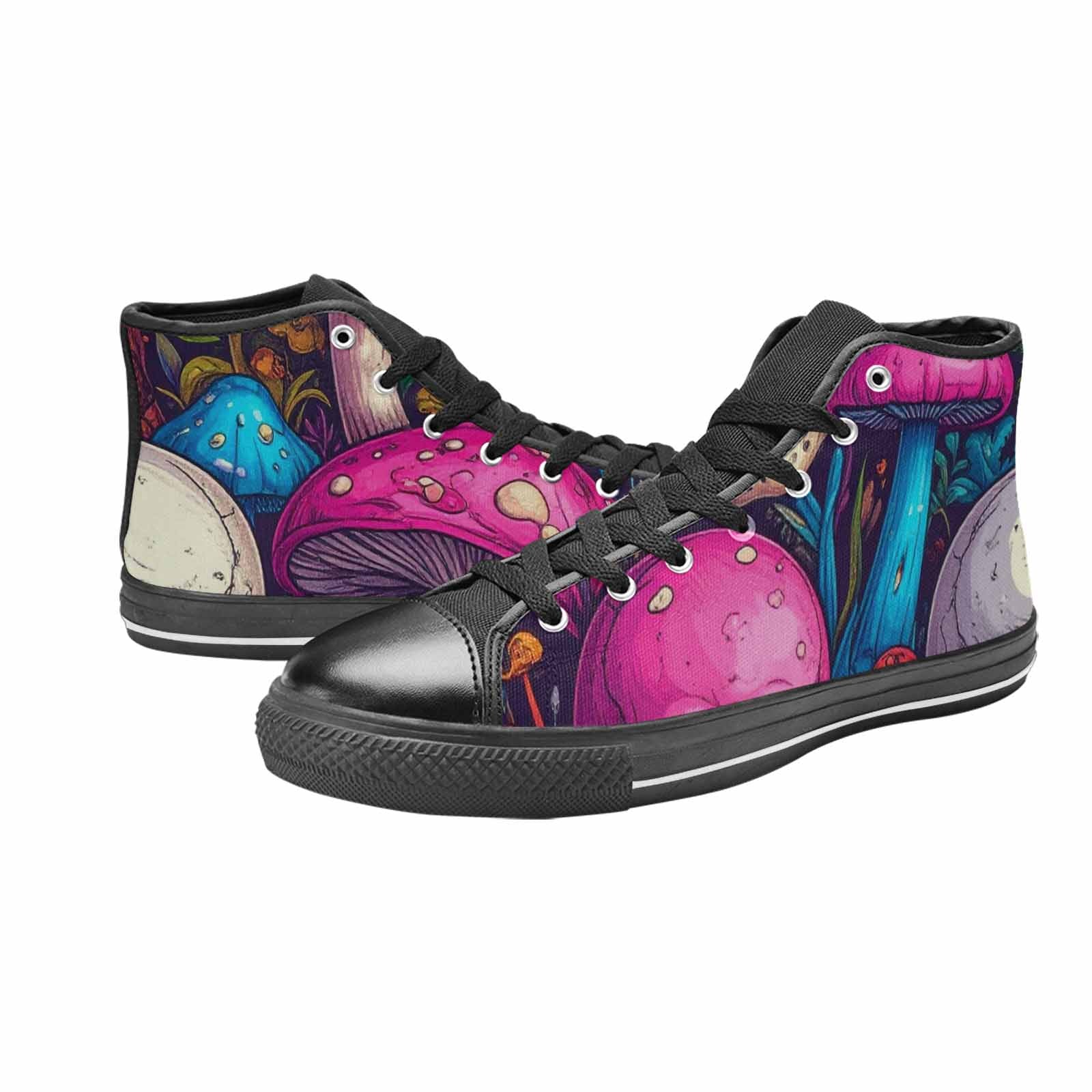 WOMEN'S Mushroom Skull High Top Canvas Y2K Custom Shoes
