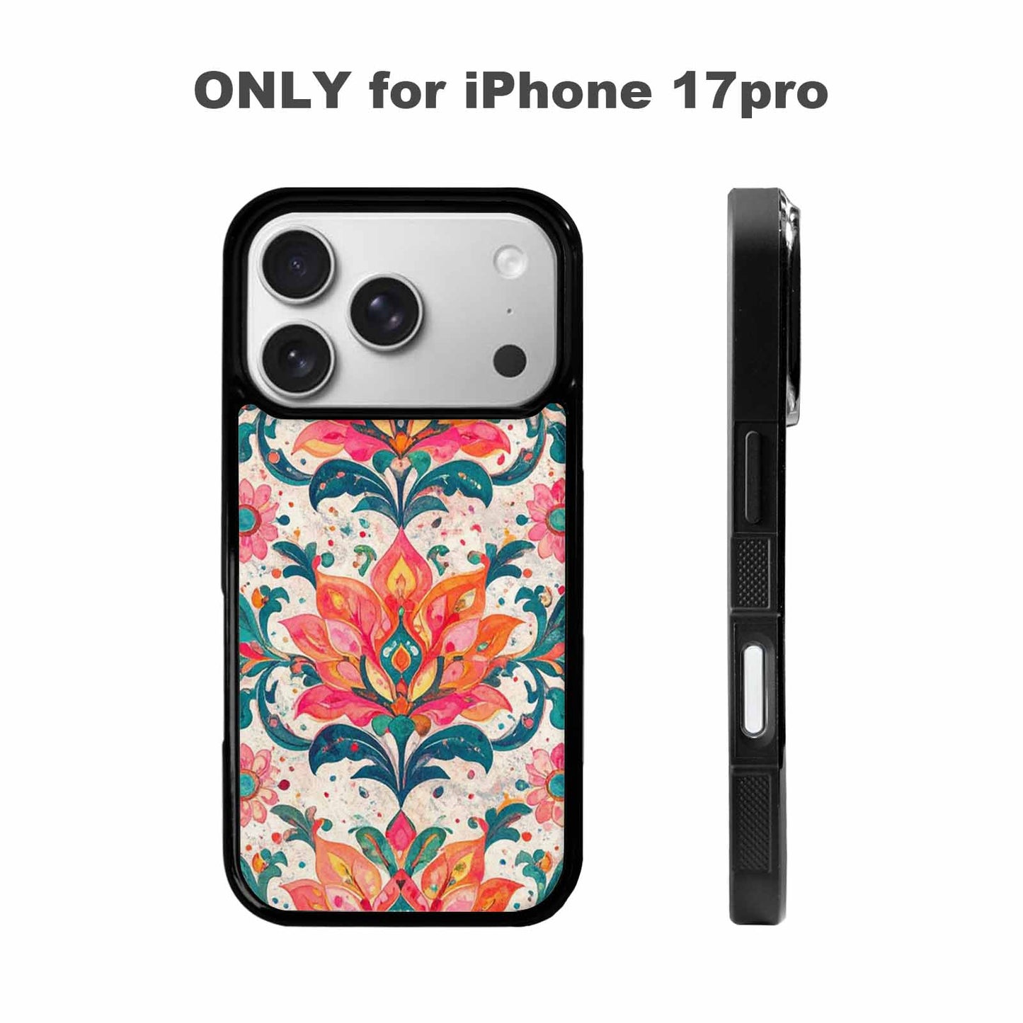 iPhone 17 Pro Case — Marble Floral Art Seamless Pattern Floral, Custom Made Phone Cover