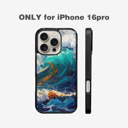 iPhone 16 Pro Case — Wave Crest Splash Wave Crest Splash, Personalized Phone Case