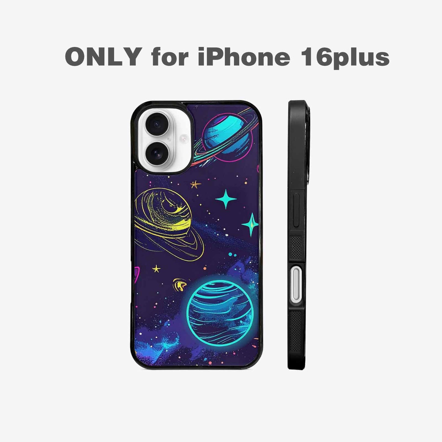 iPhone 16 Plus Case — Space Galaxy Astronaut, Custom Printed Phone Case
