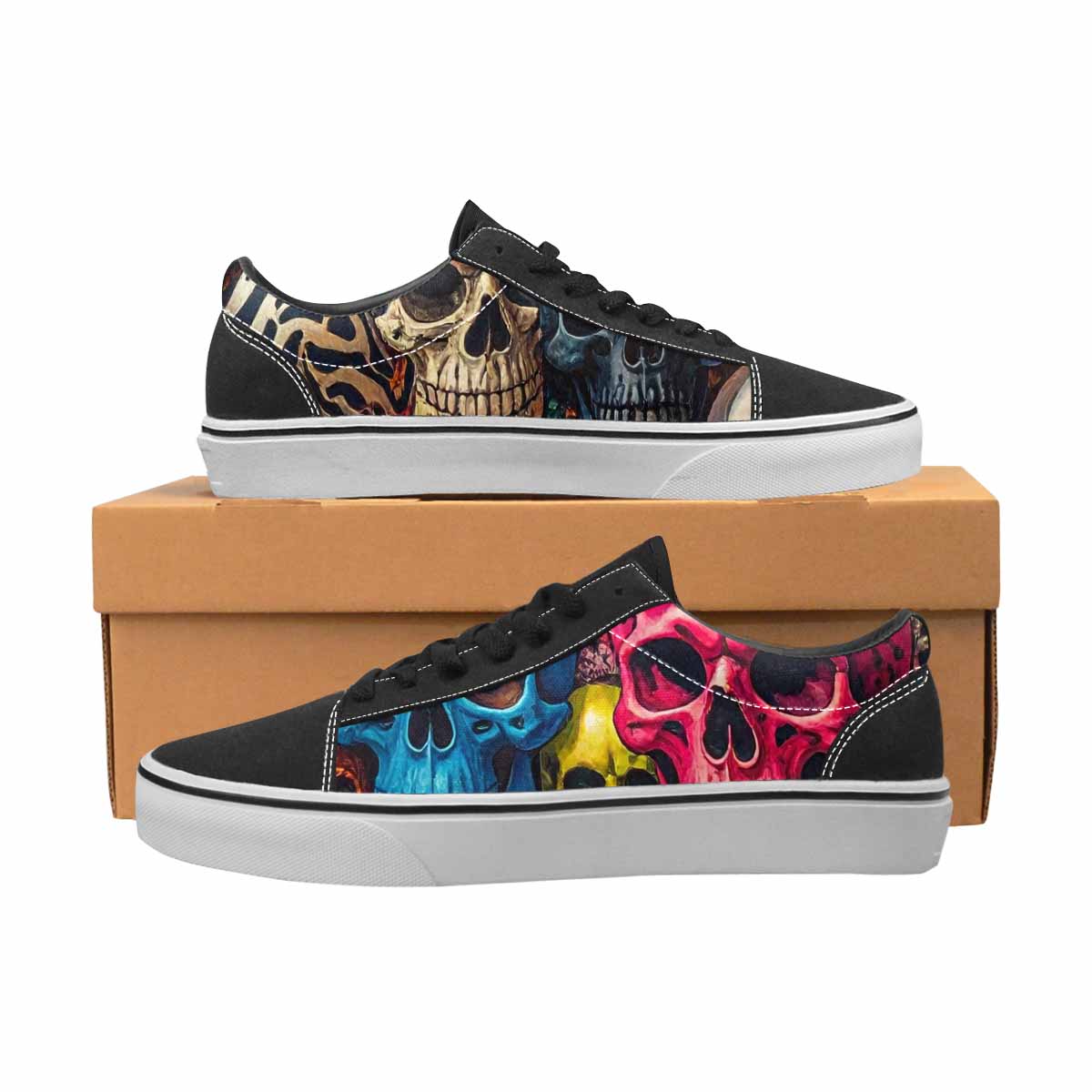 WOMEN'S Skulls Lace-Up Canvas Aesthetic Shoes