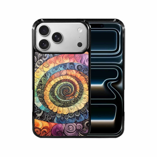 iPhone 17 Pro Max Case — Tie Dye Swirls (black Tie Dye, Custom Art Phone Cover