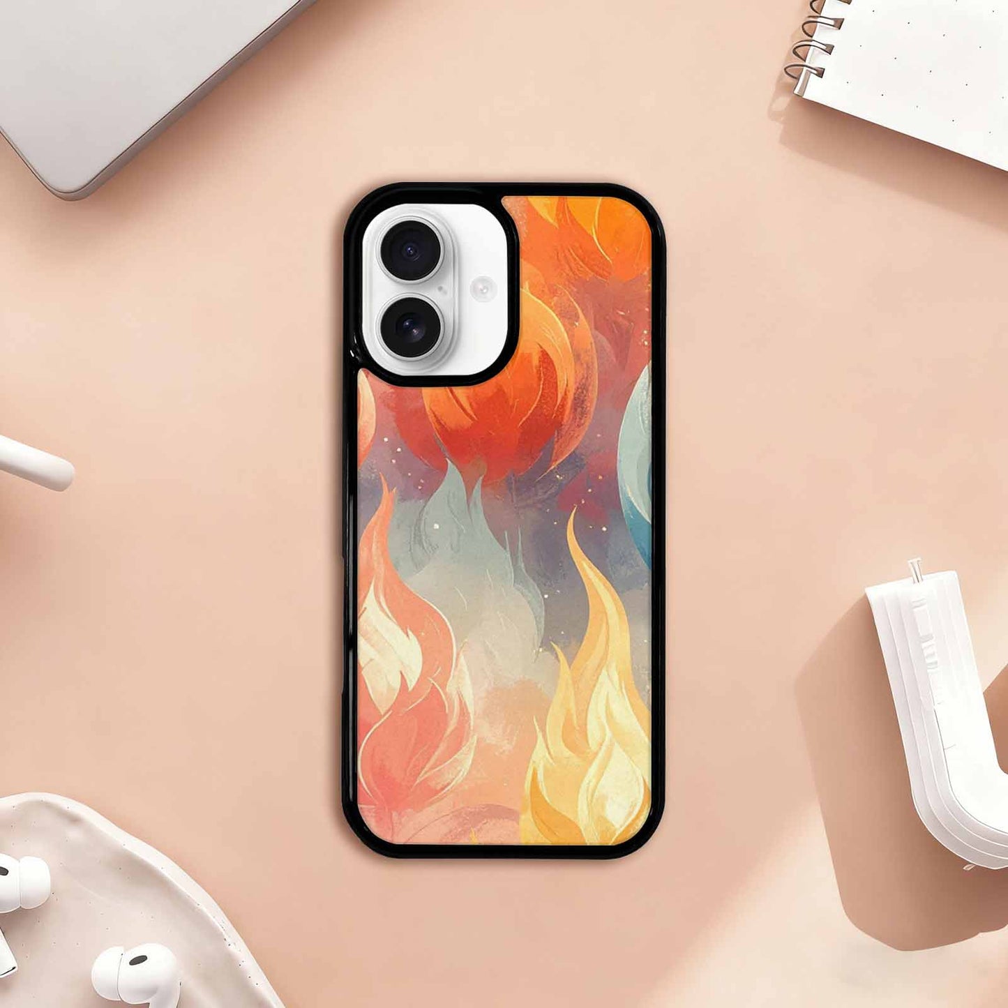 iPhone 17 Case — Retro Easter Flame Retro Vintage, Custom Printed Phone Case