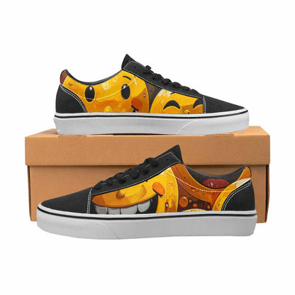 WOMEN'S Melting Moon Smiley  Lace-Up Canvas Neon Fantasy Shoes