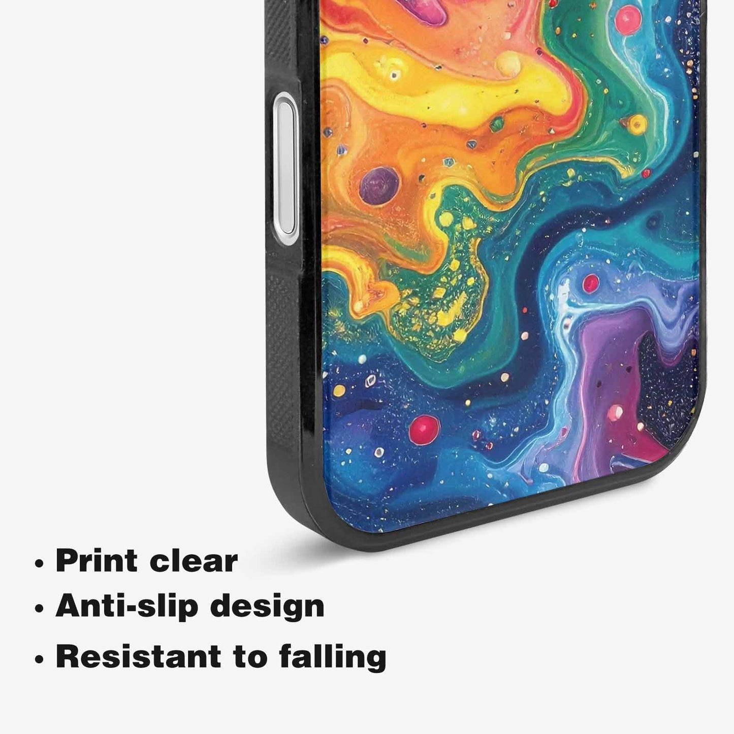 iPhone 16 Case — Galaxy Art Colorful Cosmic Dust Small, Custom Art Phone Cover