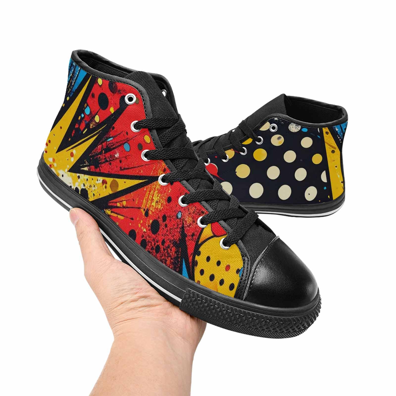 MEN'S Comic Book Halftone High Top Canvas Dreamcore Shoes