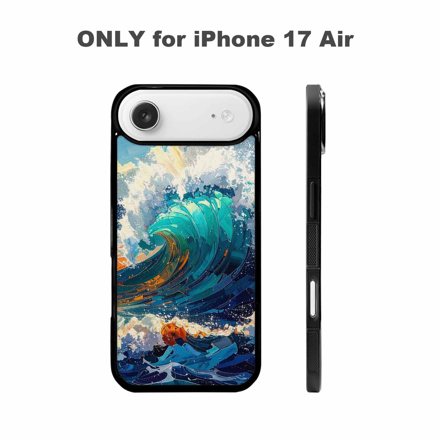 iPhone 17 Air Case — Wave Crest Splash Wave Crest Watercolor, Custom Made Phone Cover