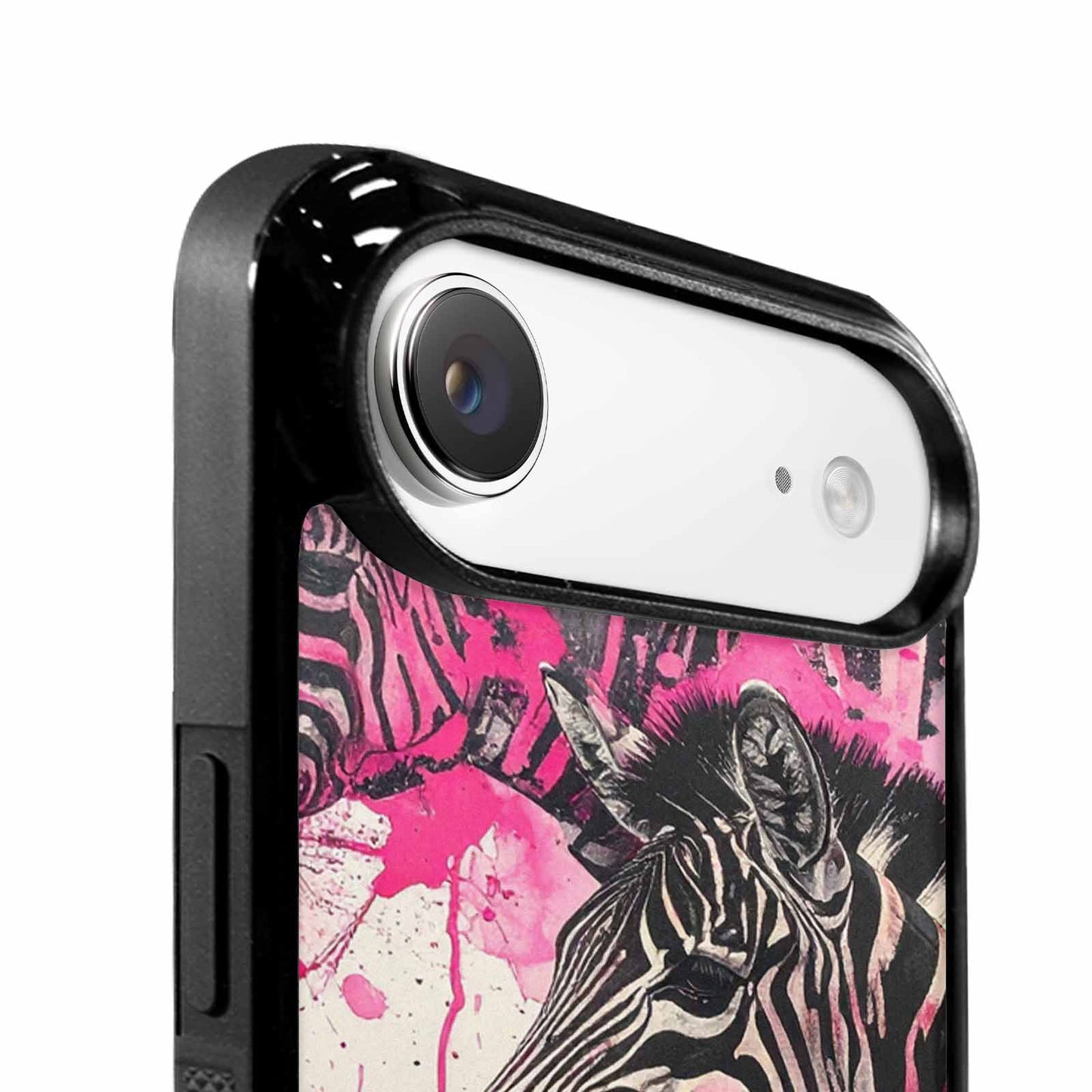iPhone 17 Air Case — Black Pink Ink Zebra Stripe Animal, Custom Designed Case Cover