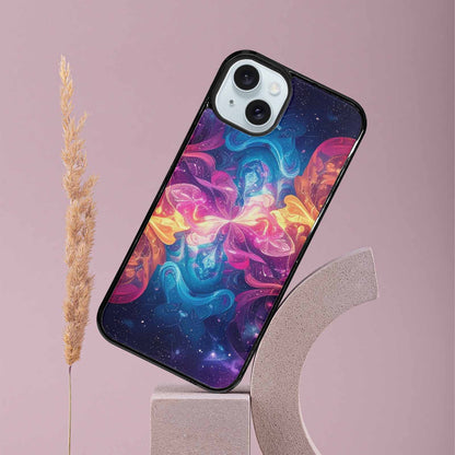 iPhone 15 Plus Case — Rose Galaxy Art Seamless Pattern Vibrant, Customized Protective Case