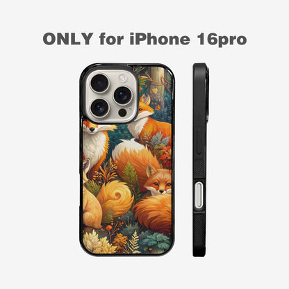 iPhone 16 Pro Case — Fox Forest Fox Forest Pattern Hundreds, Unique Phone Case Design