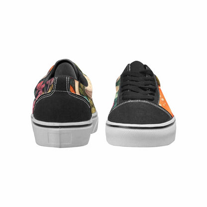 WOMEN'S Mushrooms  Botanical Mushrooms Lace-Up Canvas Kaleidoscope Sneakers