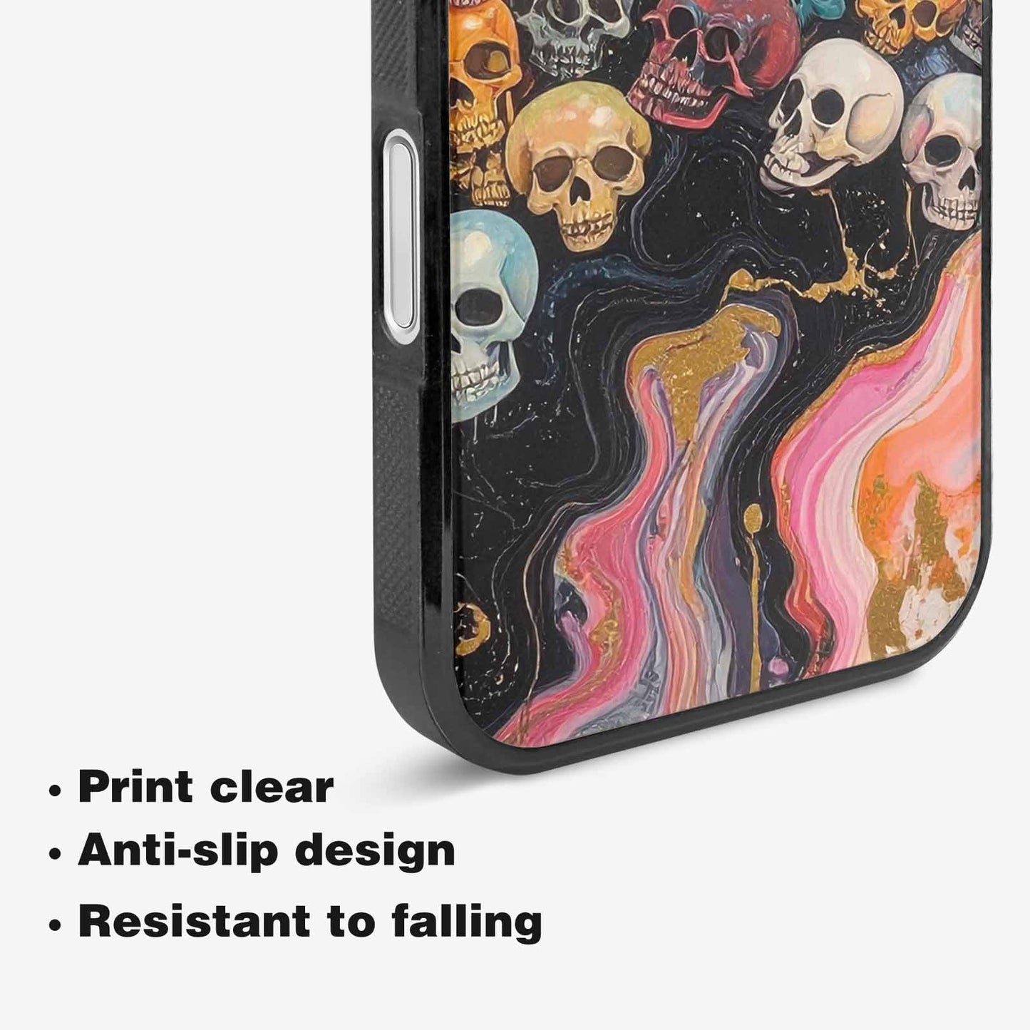 iPhone 16 Case — Skulls Marbleskulls Pattern, Custom Made Phone Cover