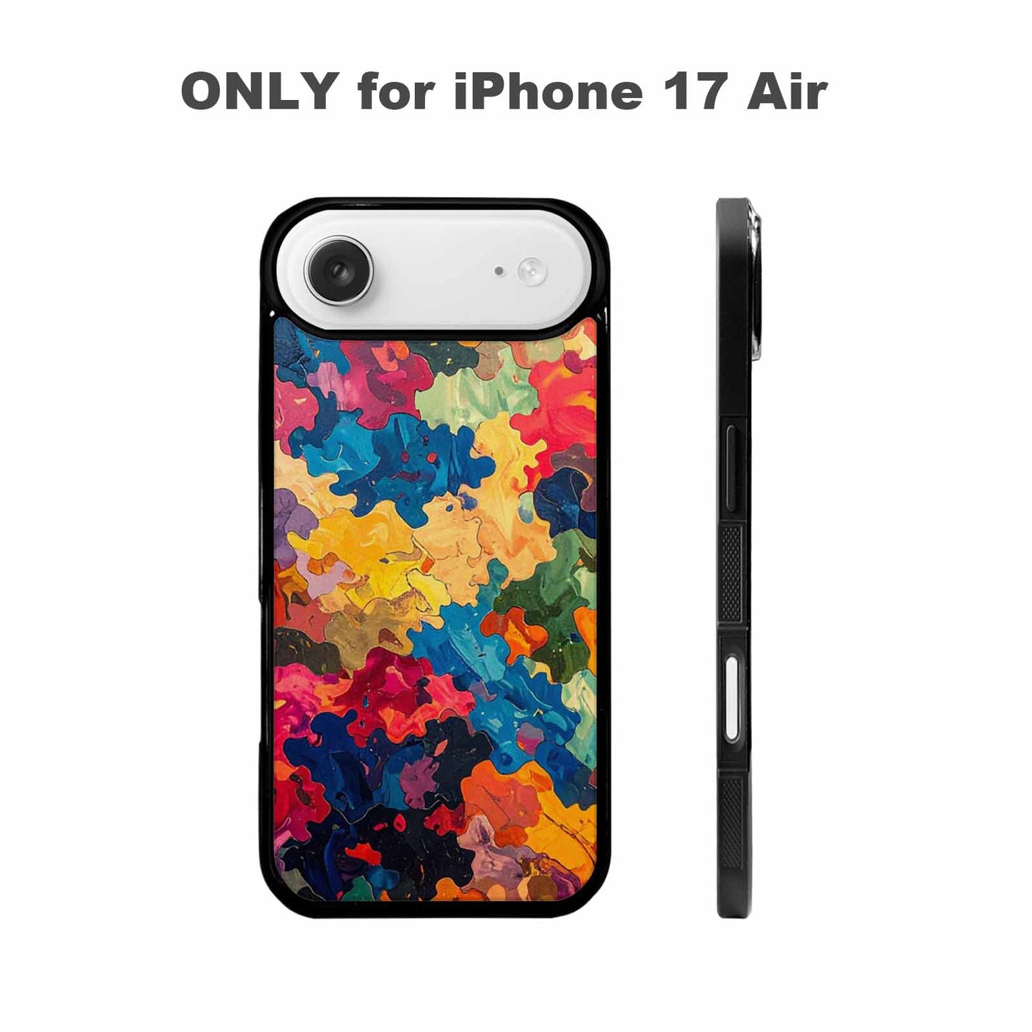 iPhone 17 Air Case — Camo Patches Full Color Vibrant Camo, Personalized Phone Case