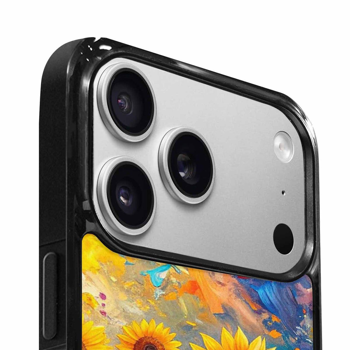 iPhone 17 Pro Max Case — Impressionist Sunflower Brushstroke Pattern Floral, Custom Print Case Cover