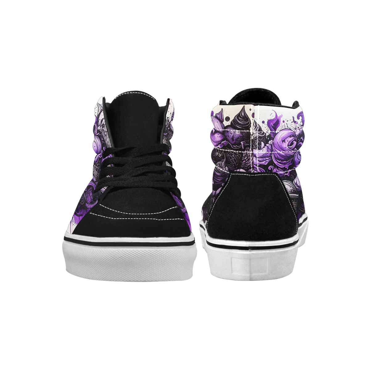 MEN'S Ice Cream Motif High Top Canvas Kaleidoscope Sneakers
