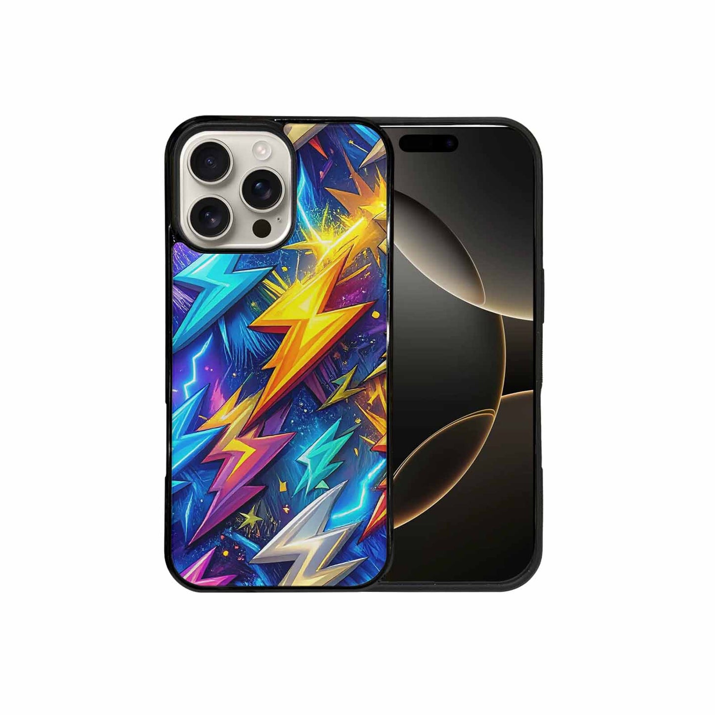 iPhone 16 Pro Max Case — Lightning Bolt Storm Pattern Hundreds Of, Original Design Phone Case