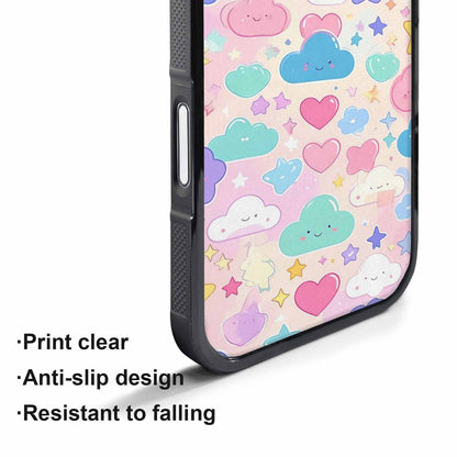 iPhone 17 Pro Case — Cute Kawaii Style Generic Icons Galaxy, Customized Protective Case