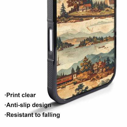 iPhone 17 Pro Max Case — Vintage Travel Artwork Pattern Retro Vintage, Unique Phone Case Design