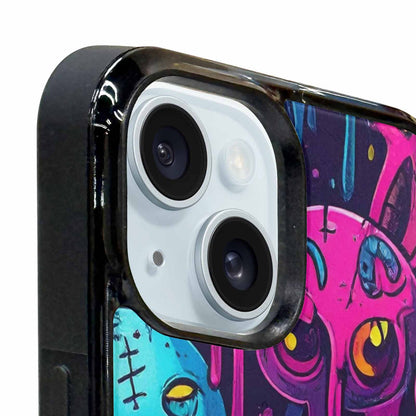 iPhone 15 Case — Mixed Toxic Glow Creature Pattern Hundreds, Custom Designed Case Cover