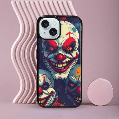 iPhone 15 Case — Evil Clown Cartoon, Custom Made Phone Cover