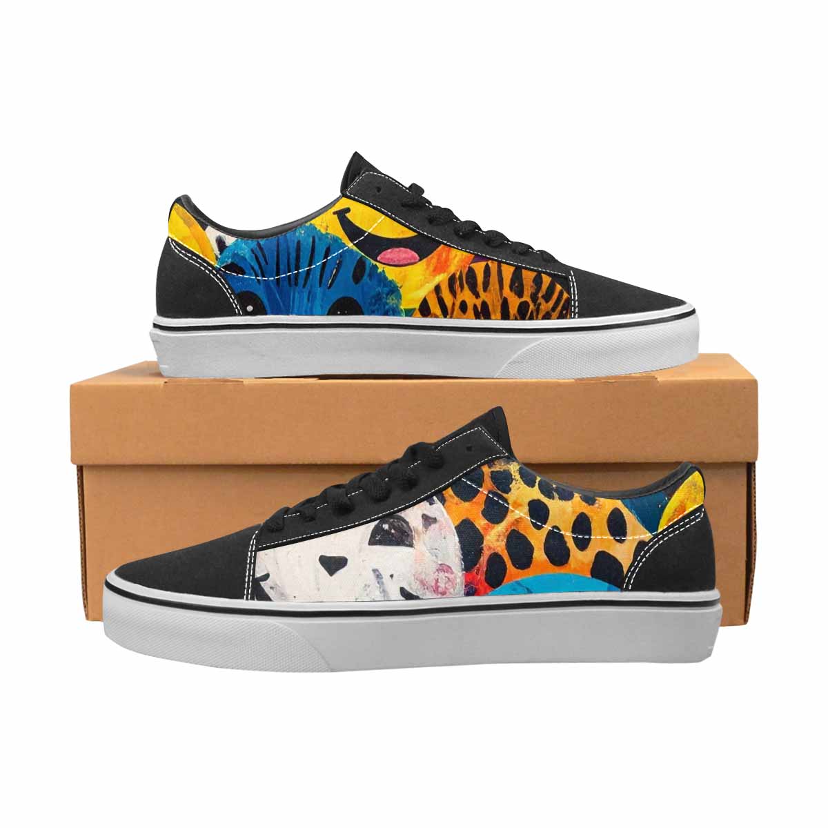 WOMEN'S Smiley Faces Lace-Up Canvas Dreamlike Shoes