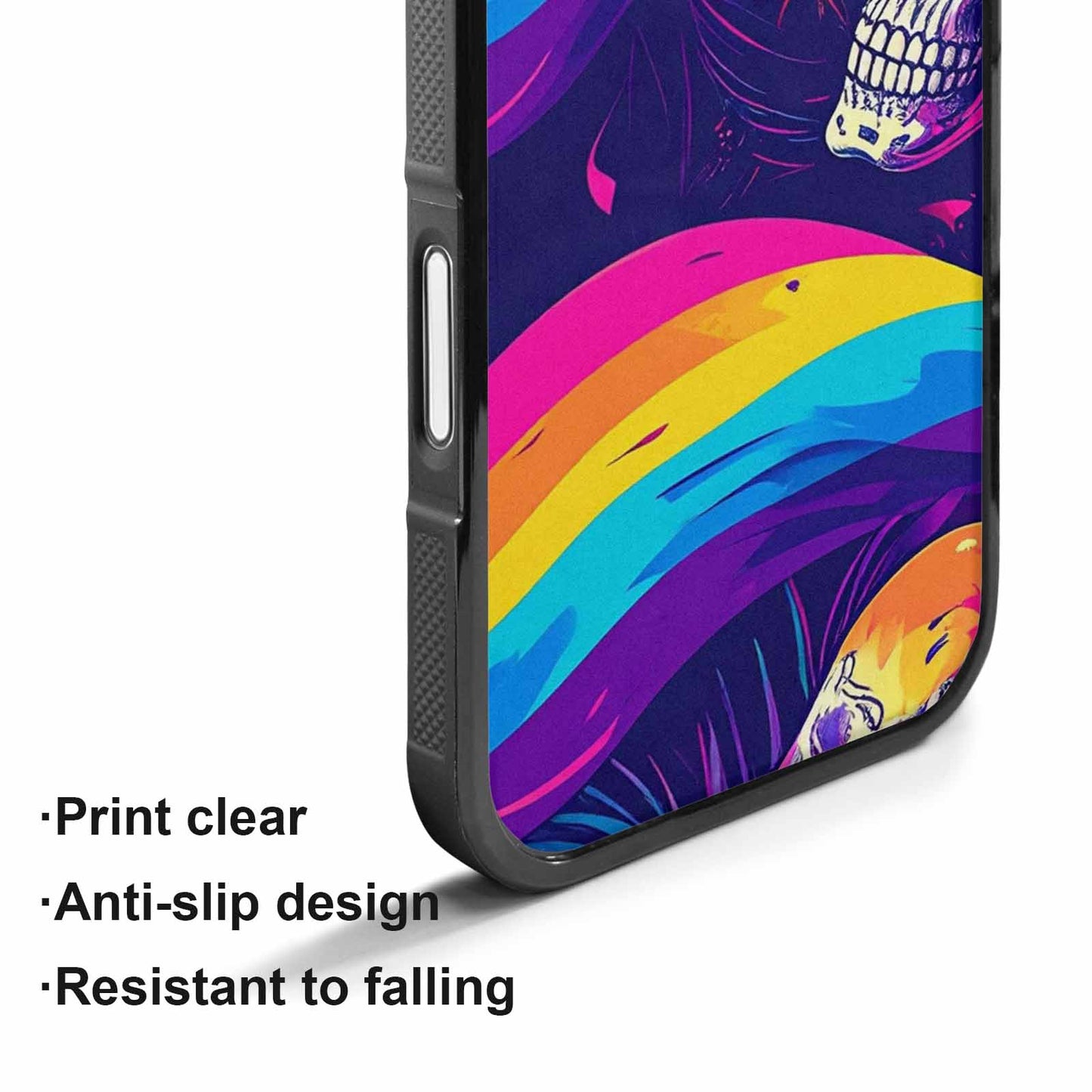 iPhone 17 Case — Pride Flag Skulls Seamless Gothic Skulls, Personalized Phone Case