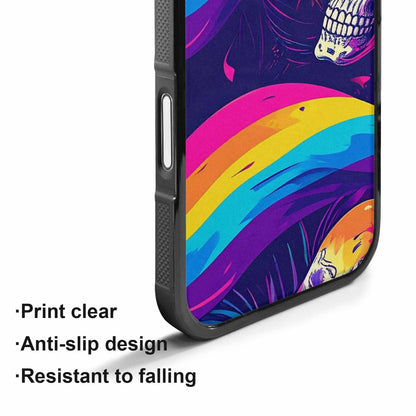 iPhone 17 Case — Pride Flag Skulls Seamless Gothic Skulls, Personalized Phone Case