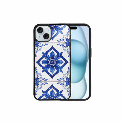 iPhone 15 Plus Case — Mexican Talavera Tile Pattern Floral Geometric, Custom Phone Case