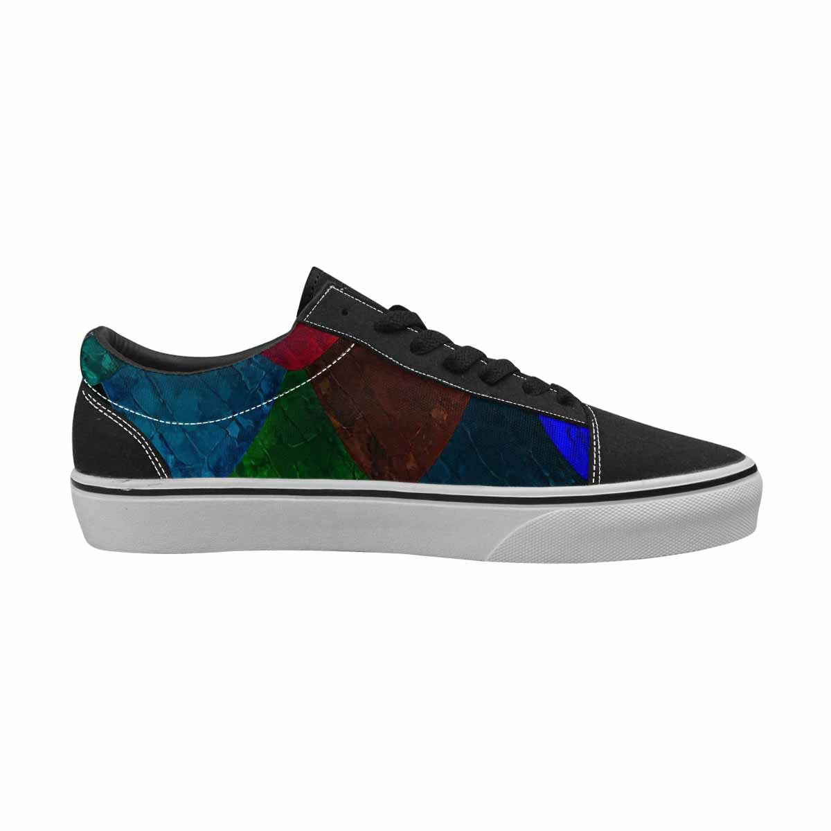WOMEN'S Dark Snake Print Canvas Lace-Up Y2K Shoes