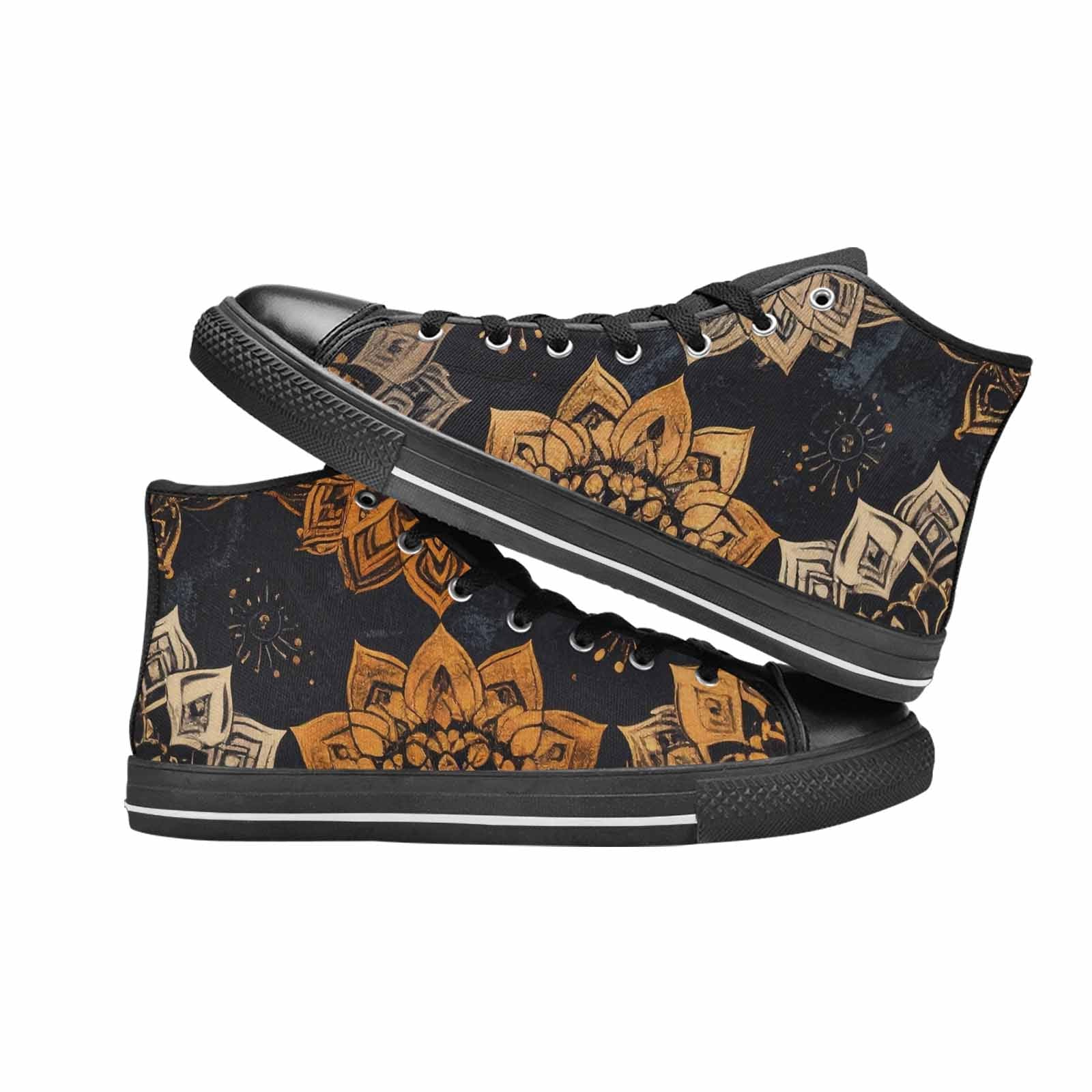 MEN'S Mandala High Top Canvas Dark Academia Custom Sneakers