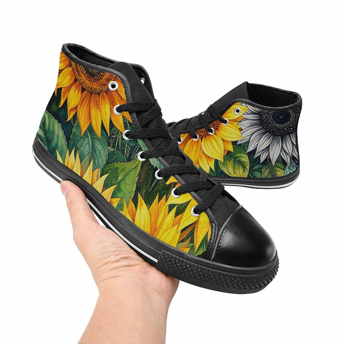 MEN'S Sunflower High Top Canvas Dark Academia Shoes