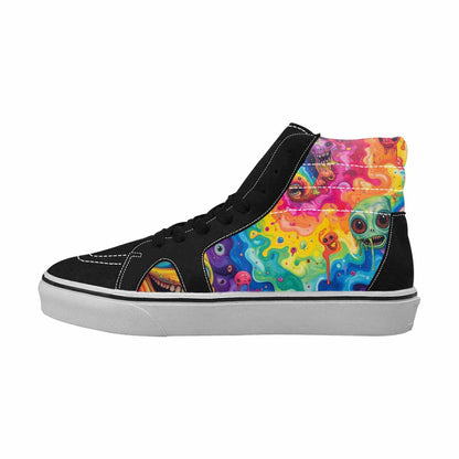 MEN'S Aliens  Tie Dye High Top Canvas Dark Academia Sneakers