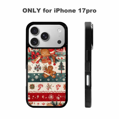 iPhone 17 Pro Case — Small Christmas Holly Snowflake Candy Original, Custom Designed Case Cover