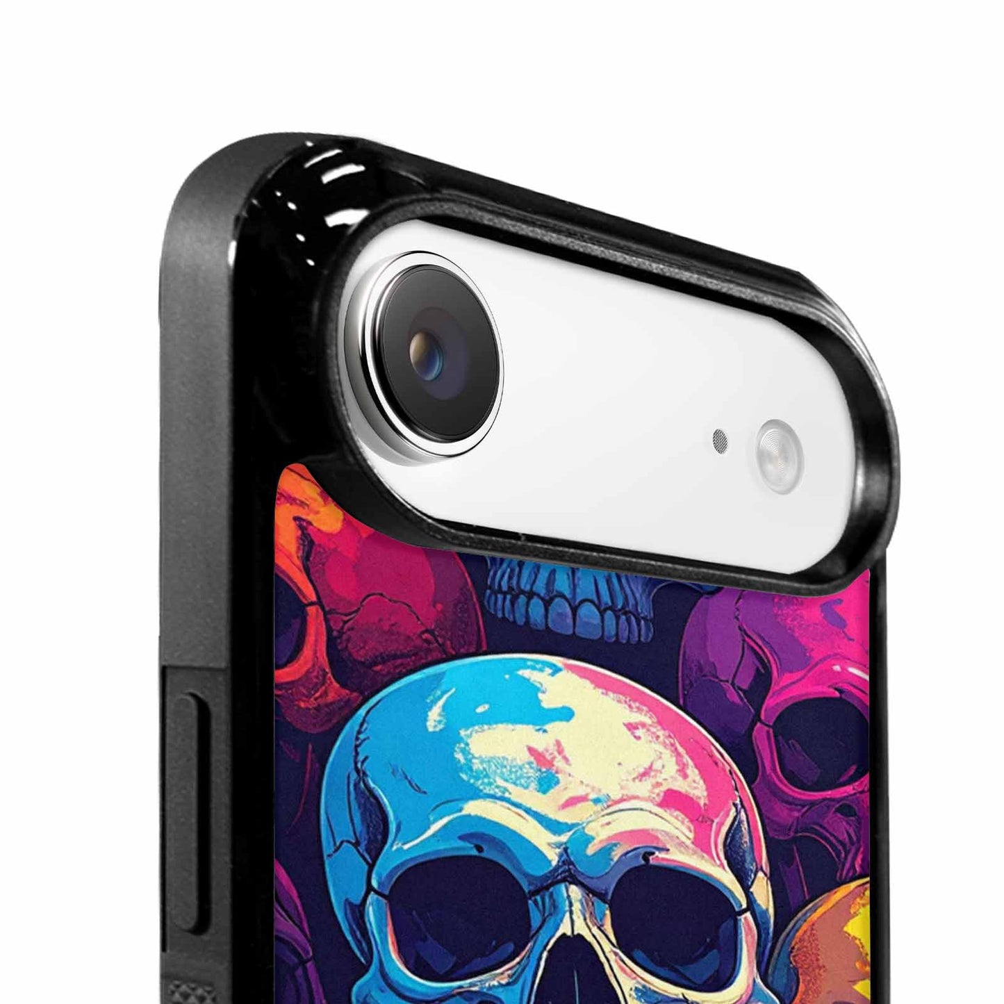 iPhone 17 Air Case — Iridescent Millions Of Paw Gothic Skulls, Unique Phone Case Design