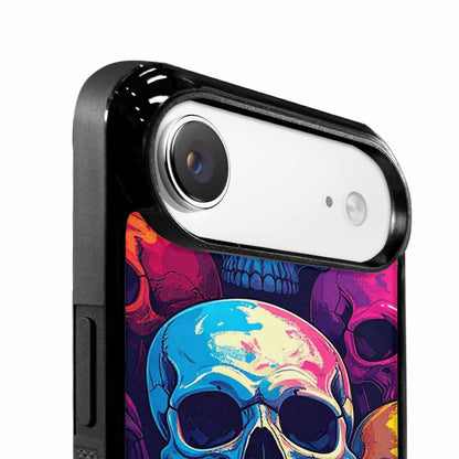 iPhone 17 Air Case — Iridescent Millions Of Paw Gothic Skulls, Unique Phone Case Design