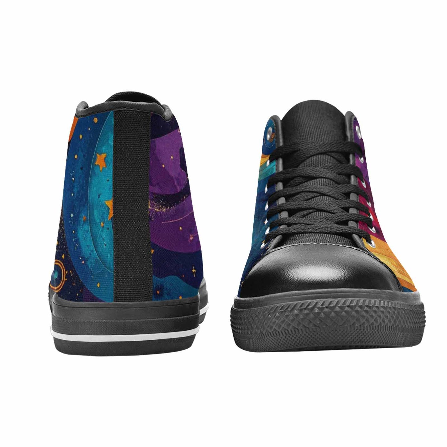 MEN'S Steampunk Galaxy High Top Canvas Vivid Custom Sneakers
