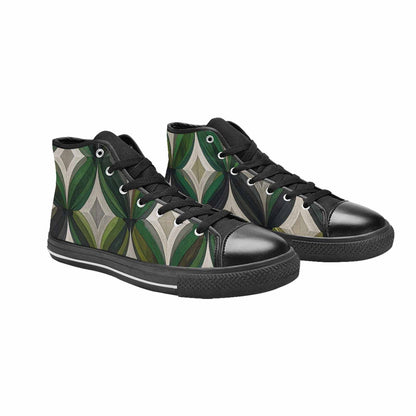 MEN'S Aromantic Flag Color High Top Canvas Surreal Custom Shoes
