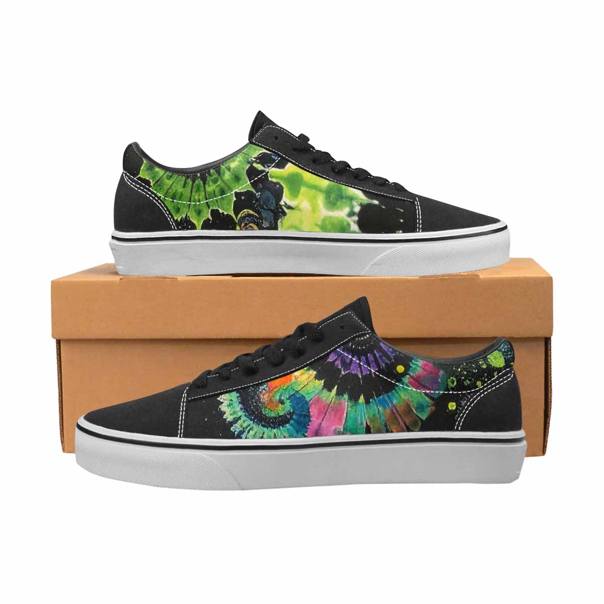 WOMEN'S Tie Lace-Up Canvas Wallpaper Art Custom Sneakers