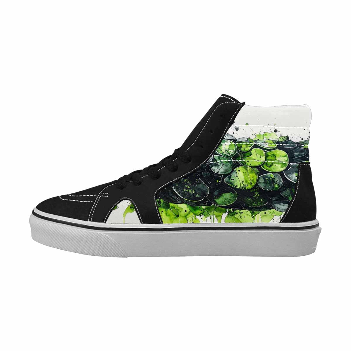 MEN'S Reptile Scale High Top Canvas Neon Fantasy Custom Shoes