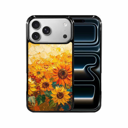 iPhone 17 Pro Max Case — Impressionist Sunflower Brushstroke Pattern Floral, Custom Designed Case Cover