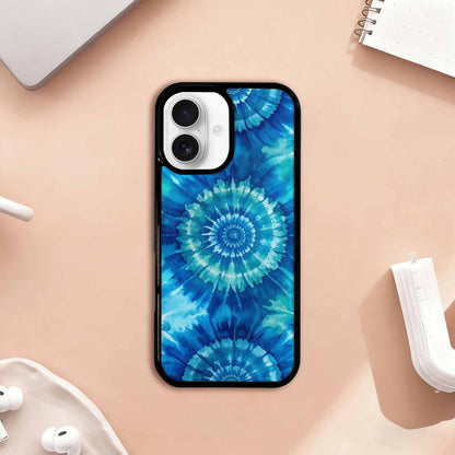iPhone 17 Case — Tie Dye Ocean Blues Tie Dye, Custom Made Phone Cover